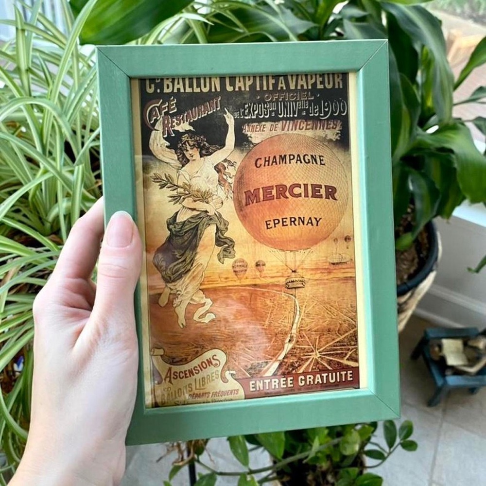 Vintage Gaspar Camps “Champagne Mercier Epernay” Framed Illustration Art
